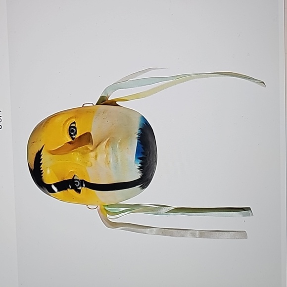 Vintage About Face Clay Art Mask Wall Art Masquerade Rare Collectible - Picture 9 of 9